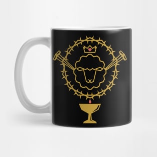 The Lamb of God who took upon himself the sin of the world, and the symbols of the sacrament Mug